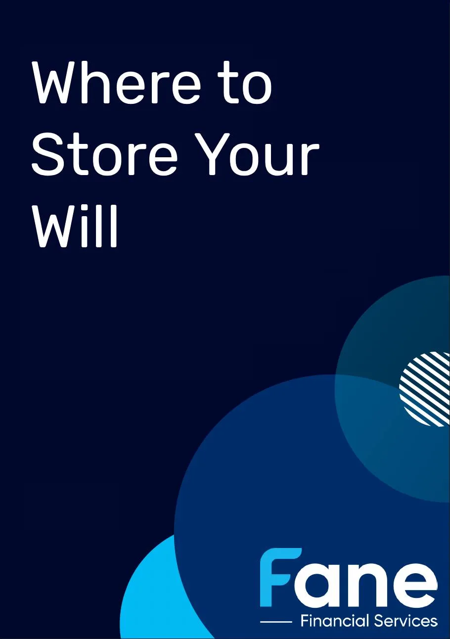 Where to store your will