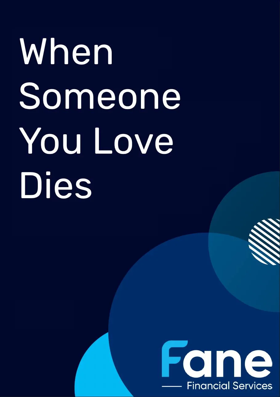 When someone you love dies